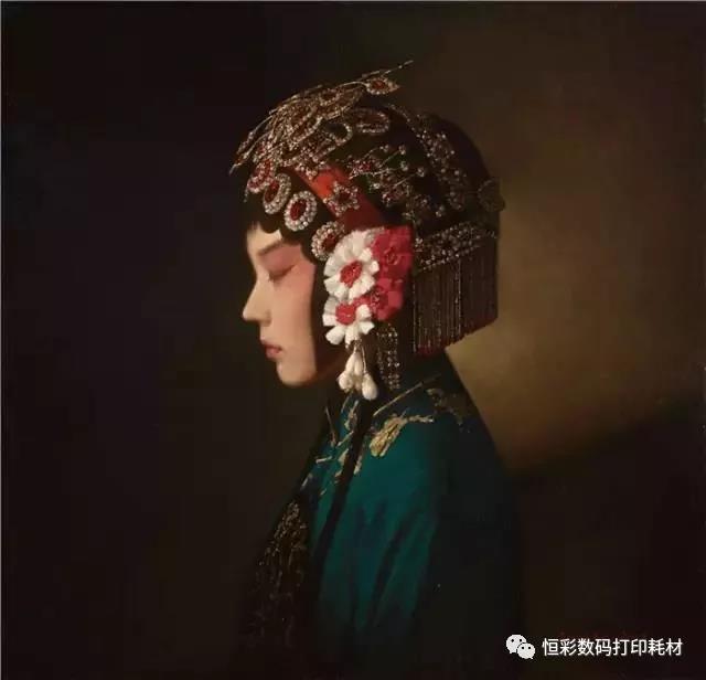 油画中的中国姑娘，好美！